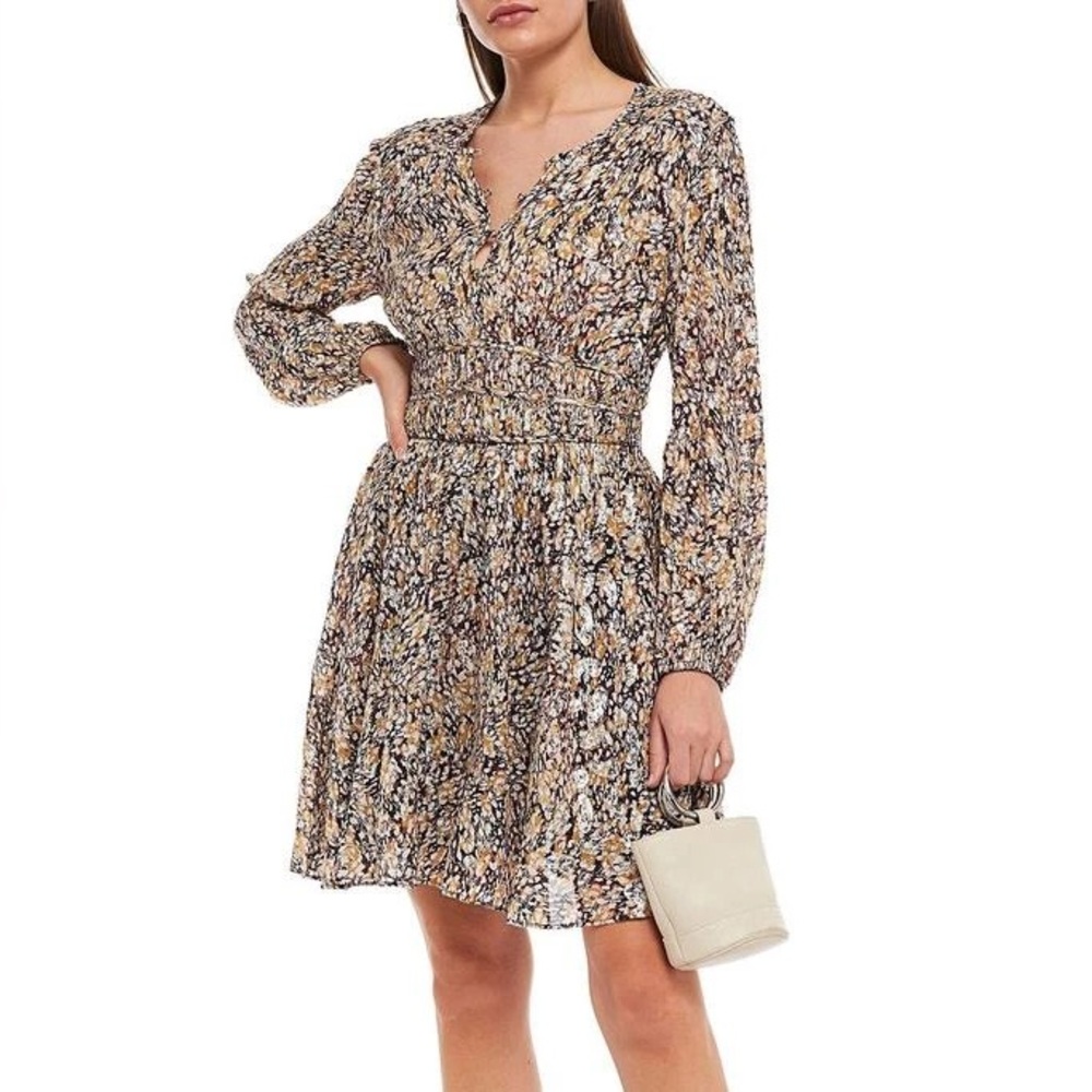Maje Multicolor Long Sleeve Dress